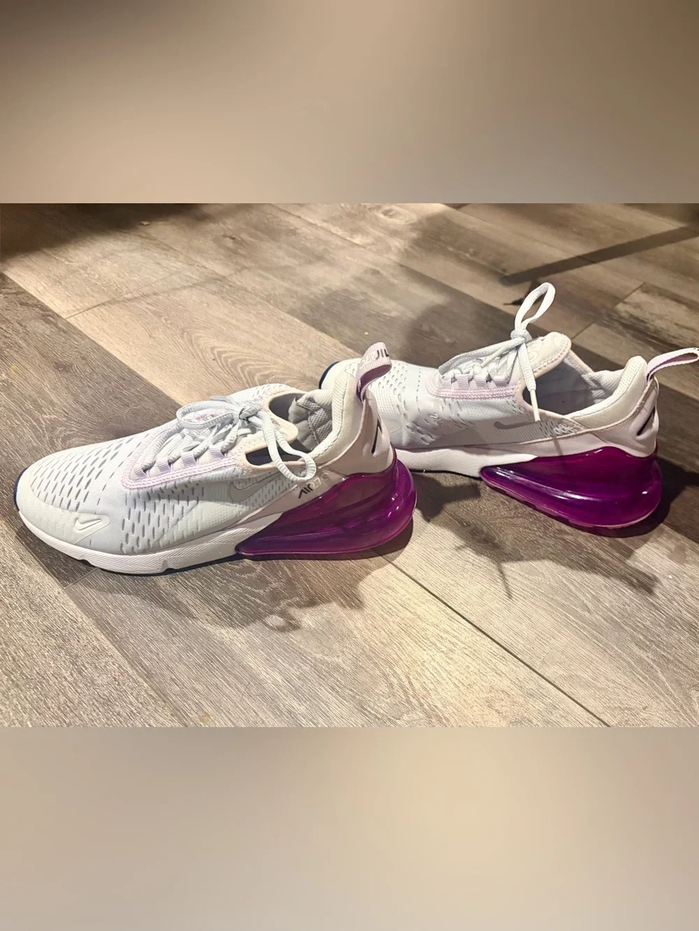 Nike Air Max 270 GS Pure Platinum Violet Frost 943345-023 Size 6.5Y